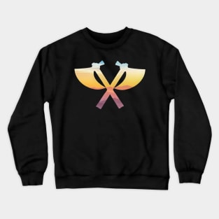 Crossed Axes Bright sky Crewneck Sweatshirt